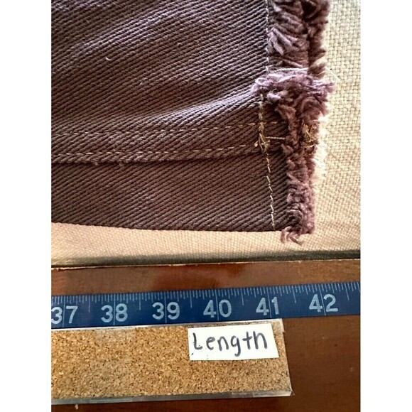 SHEIN Two Tone High Waisted Straight Jeans Womens Size L Fringe Raw Hem - Picture 11 of 16